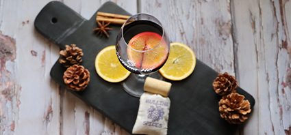 mulled wine with oranges